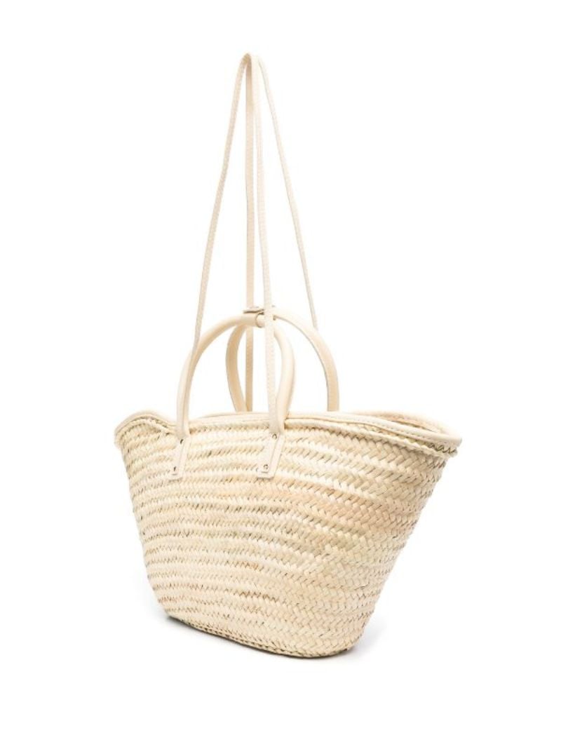Neutral Le Panier Soli Raffia Tote Bag