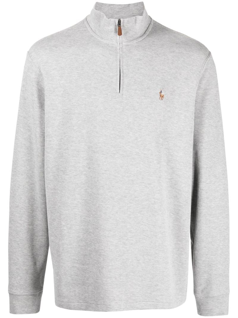 Grey Polo Pony Cotton Sweatshirt
