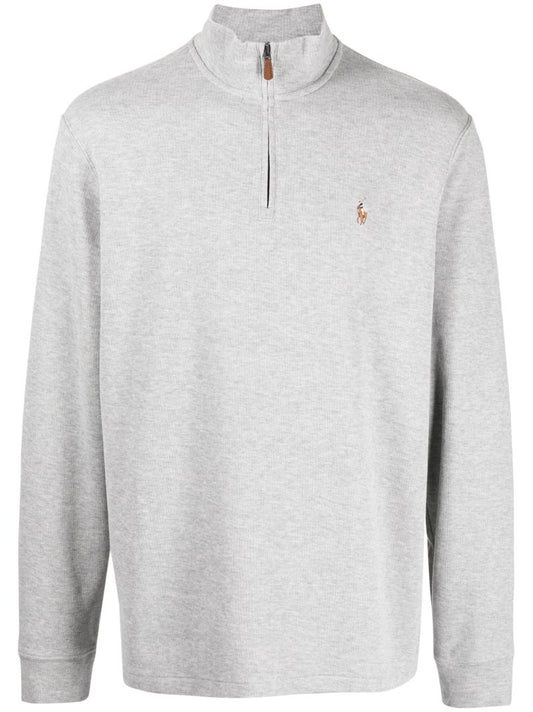 Grey Polo Pony Cotton Sweatshirt