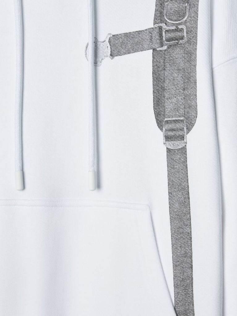 White Backpack Skate Cotton Hoodie
