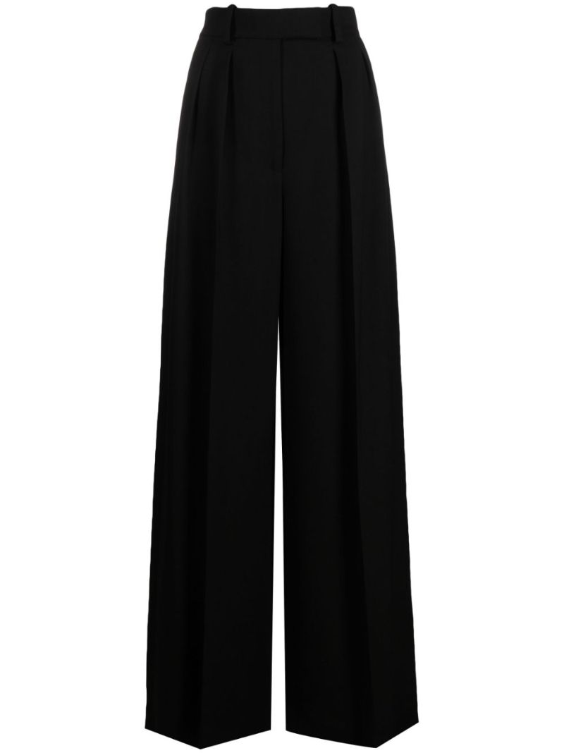 Black Teyanna Wide-leg Trousers