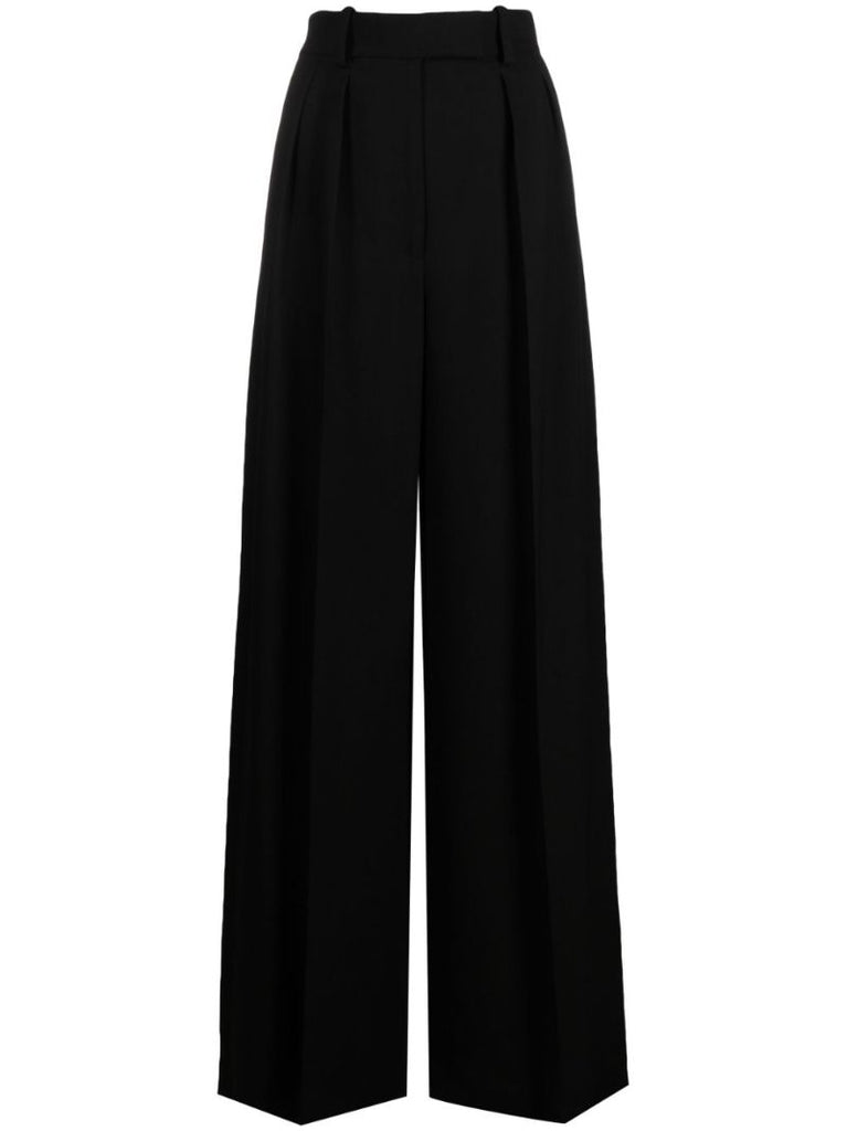 Black Teyanna Wide-leg Trousers
