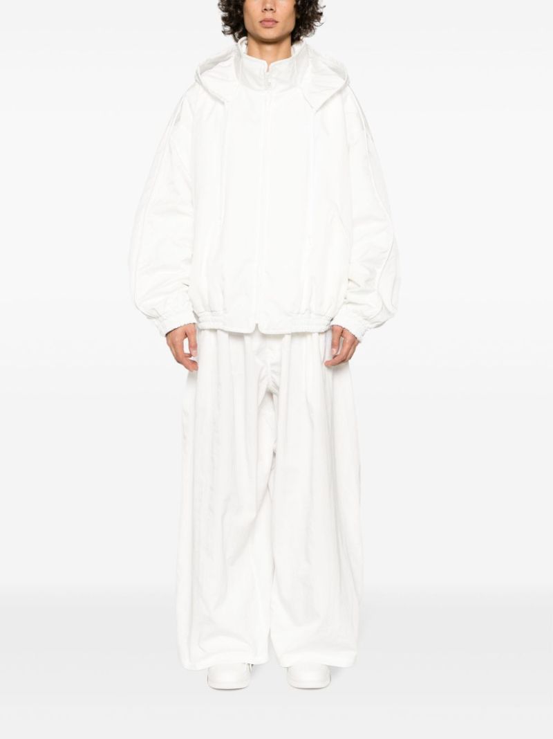 X Hed Mayner White Wide-leg Track Pants