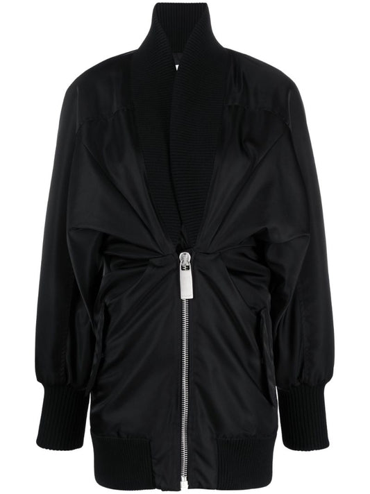 Black Shawl-lapel Mini Dress