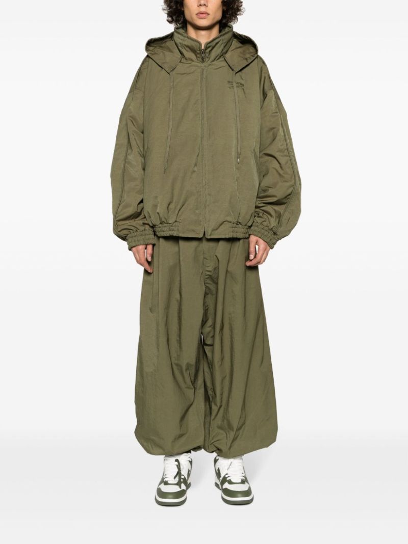 X Hed Mayner Green Wide-leg Track Pants