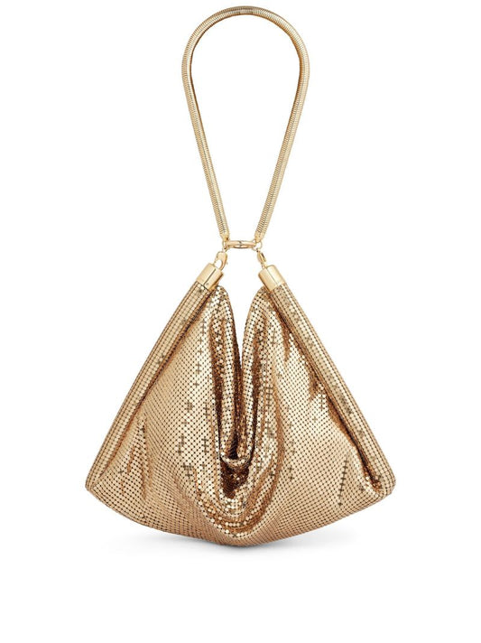 Gold-tone Pixel Tube Metallic Bag