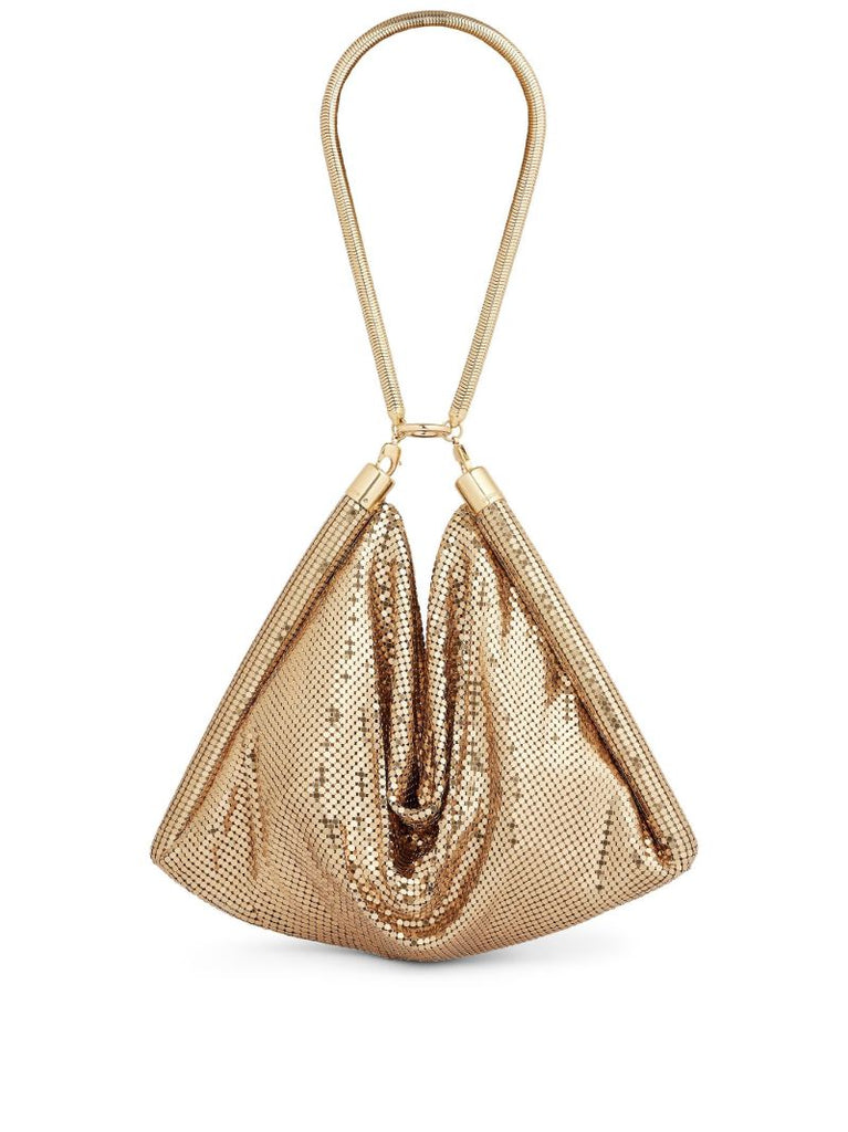 Gold-tone Pixel Tube Metallic Bag