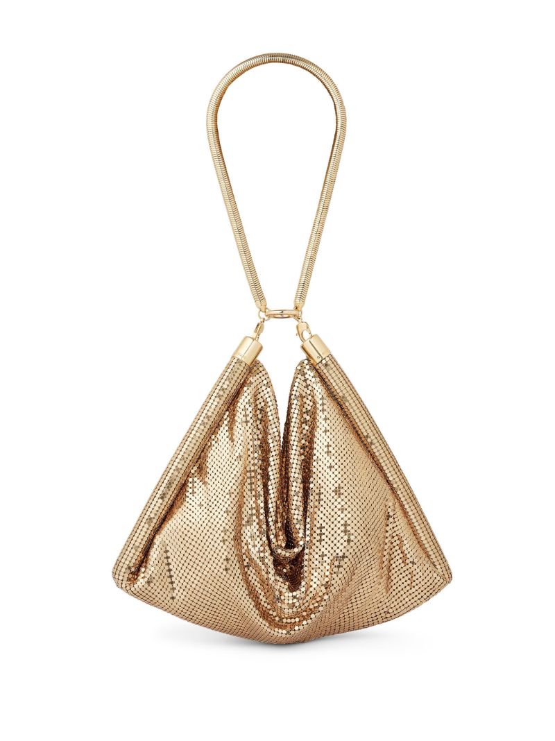 Gold-tone Pixel Tube Metallic Bag