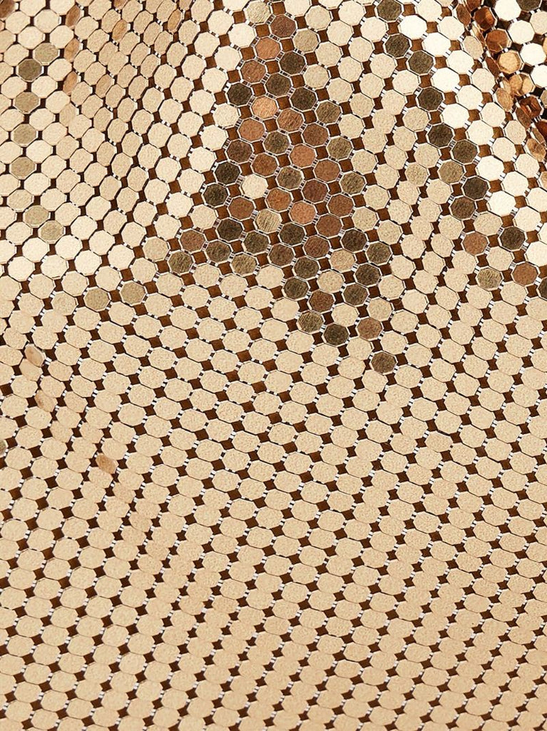 Gold-tone Pixel Tube Metallic Bag