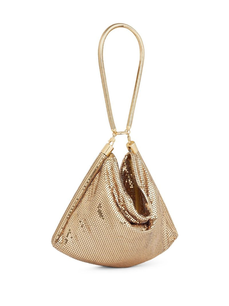 Gold-tone Pixel Tube Metallic Bag