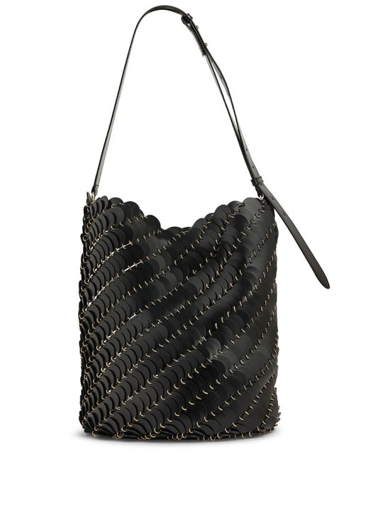 Black PacoÃ_x0083_Â¯o Leather Bucket Bag