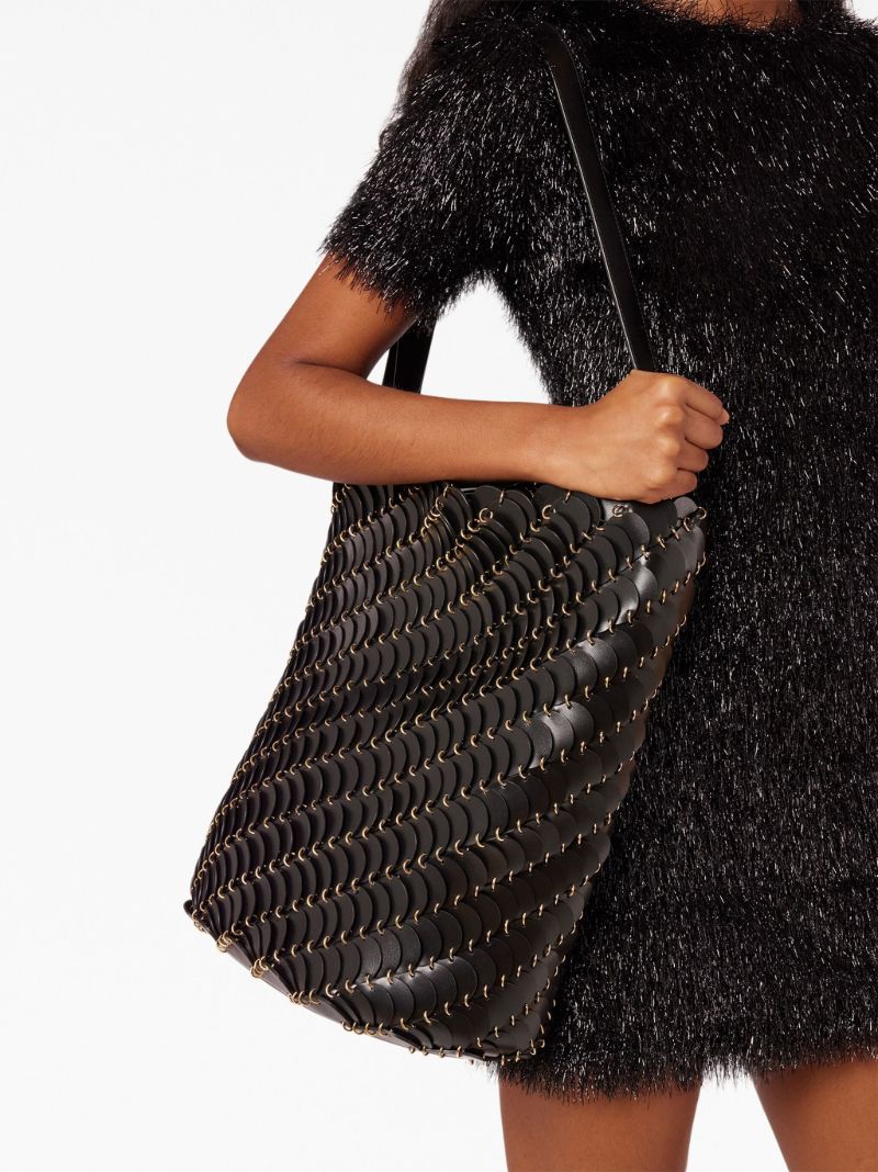 Black PacoÃ_x0083_Â¯o Leather Bucket Bag