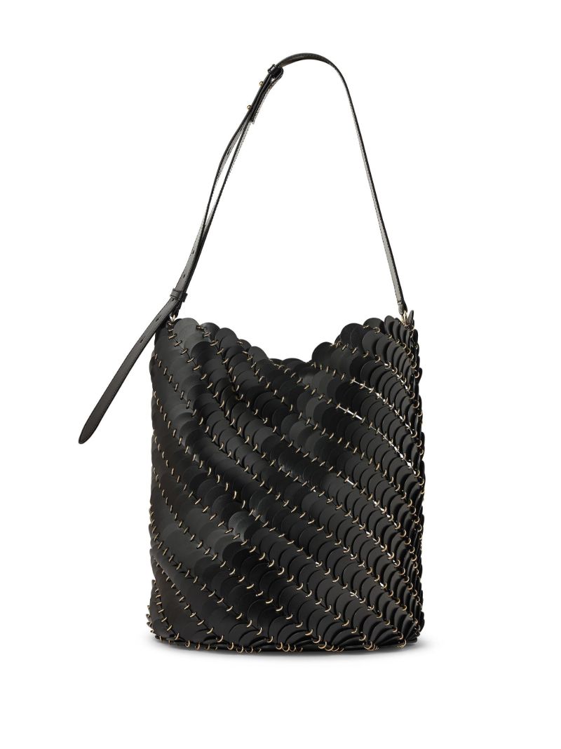 Black PacoÃ_x0083_Â¯o Leather Bucket Bag