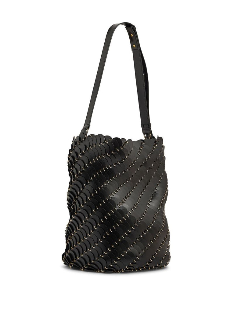 Black PacoÃ_x0083_Â¯o Leather Bucket Bag