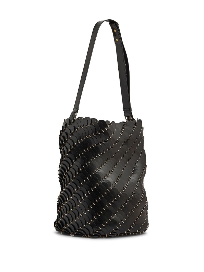 Black PacoÃ_x0083_Â¯o Leather Bucket Bag