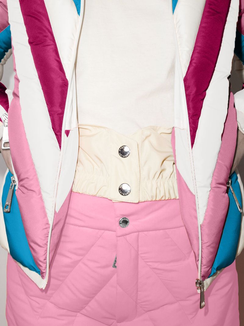 Blue Chevron-quilted Ski Jacket