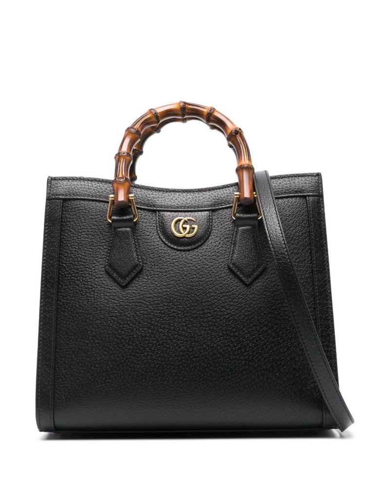 Black Diana Small Leather Tote Bag