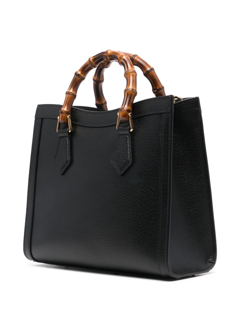 Black Diana Small Leather Tote Bag