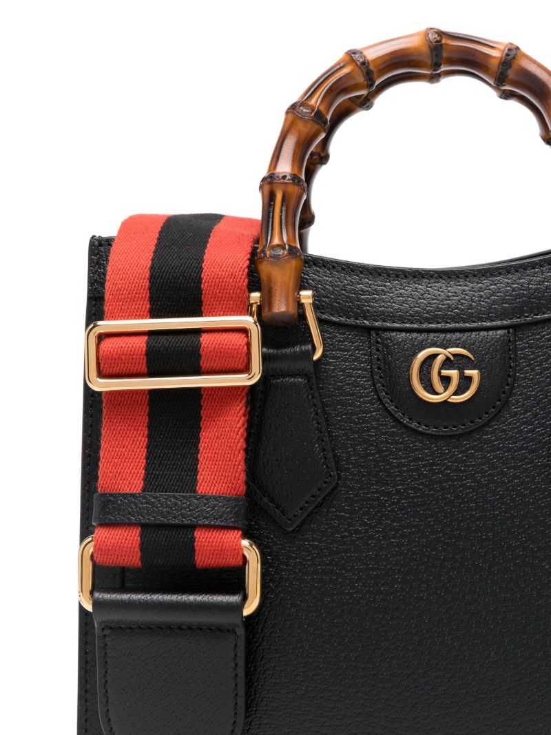 Black Diana Small Leather Tote Bag