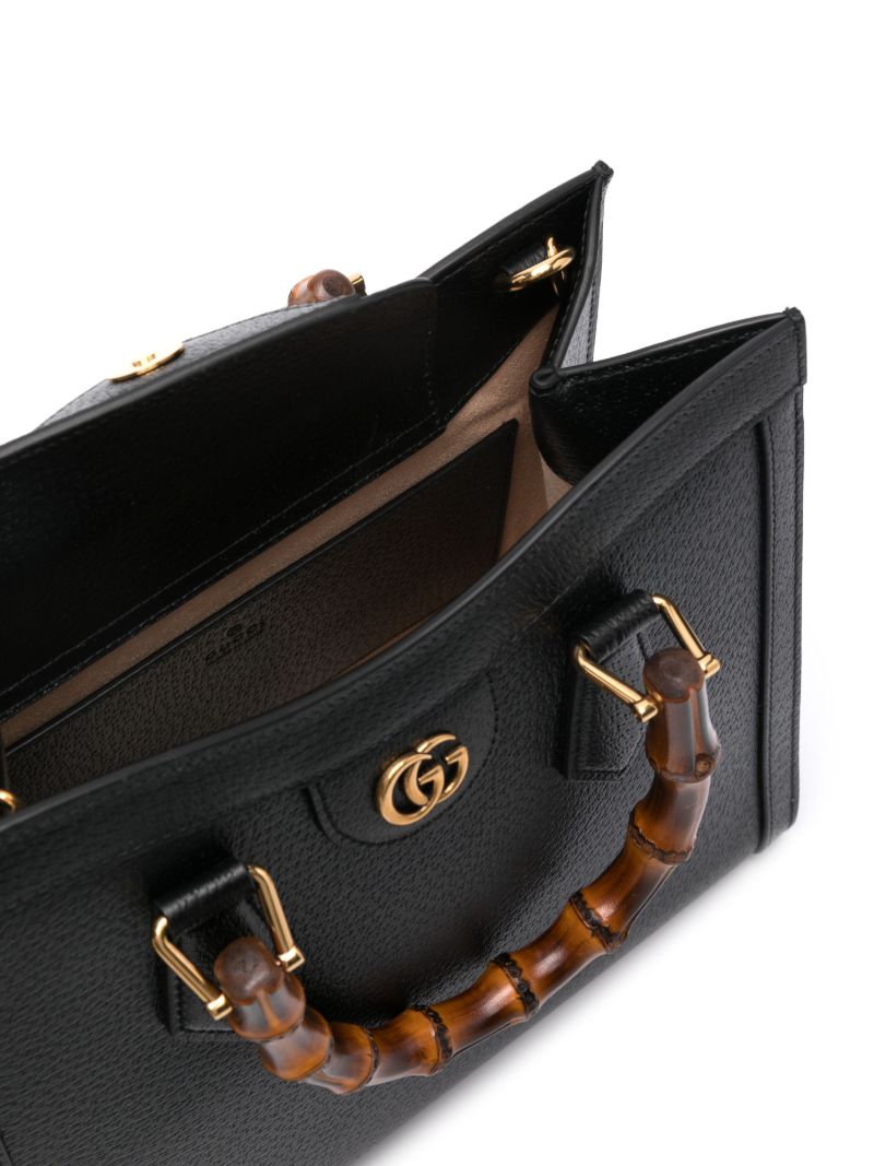 Black Diana Small Leather Tote Bag