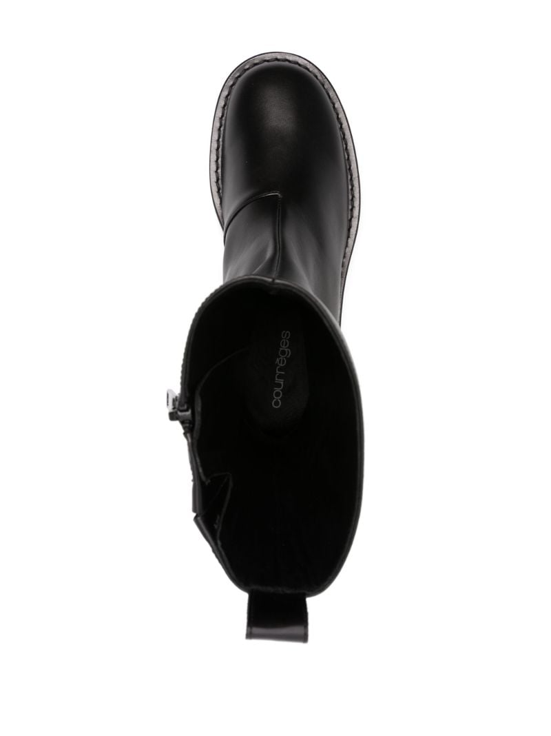 Black 55 Leather Ankle Boots