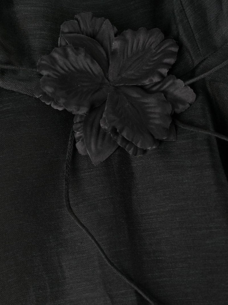 Black Luminosity Liftoff Flower Mini Dress