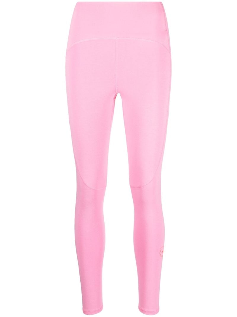 Pink Logo-print Yoga Leggings