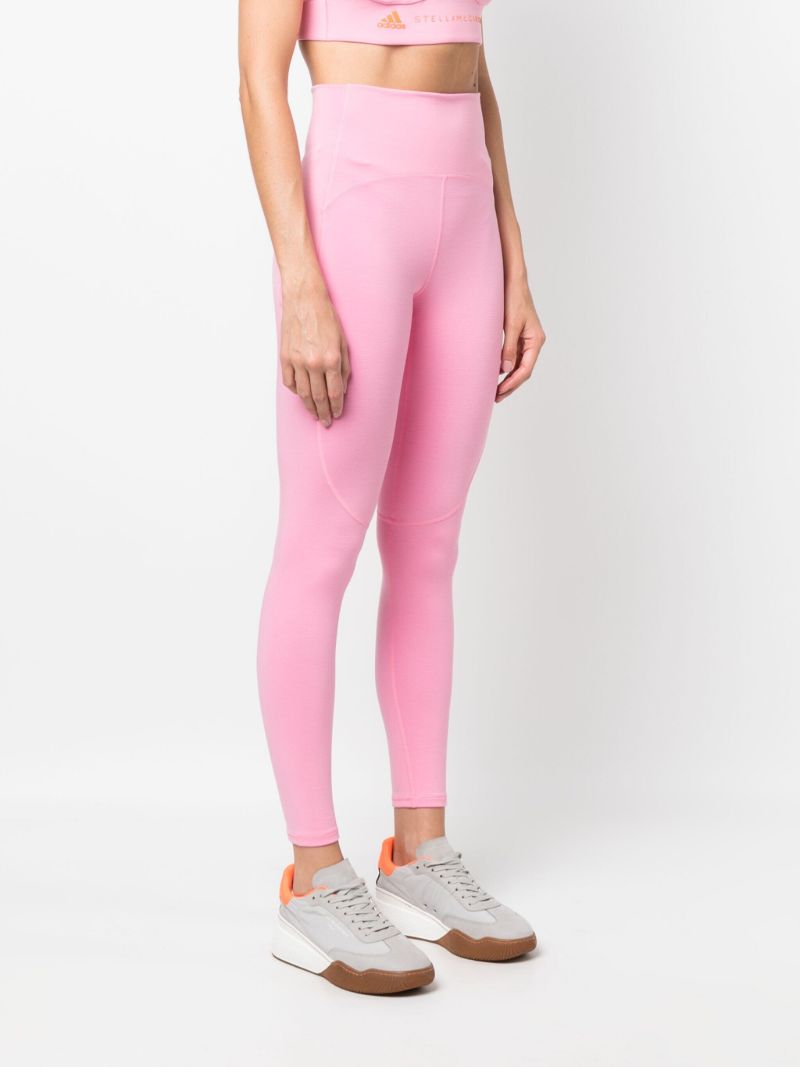 Pink Logo-print Yoga Leggings