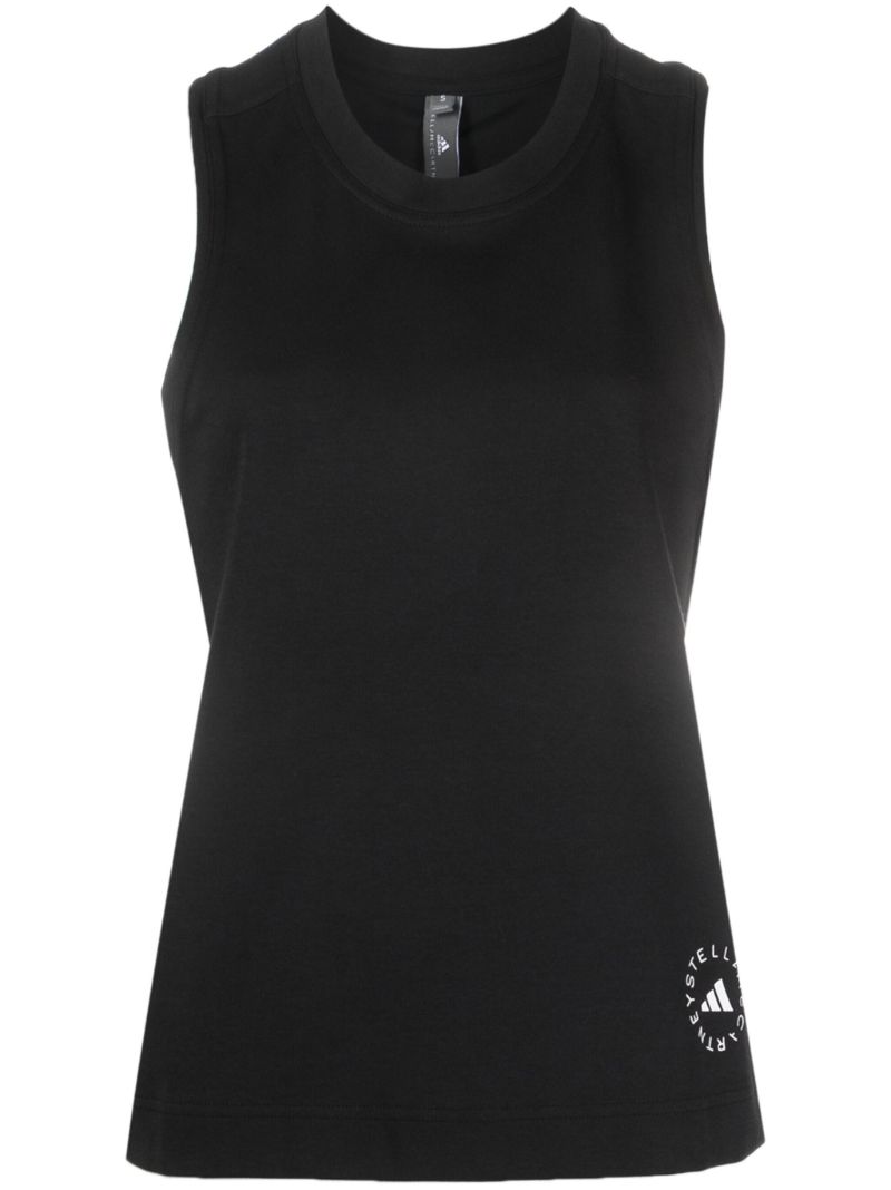 Grey Logo-print Training Tank Top