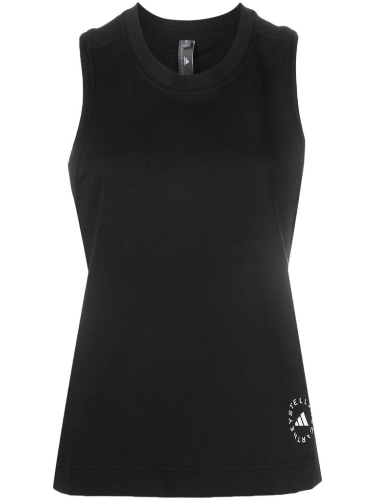 Grey Logo-print Training Tank Top