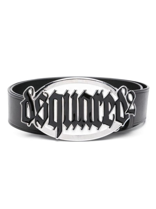 Black Logo-buckle Belt