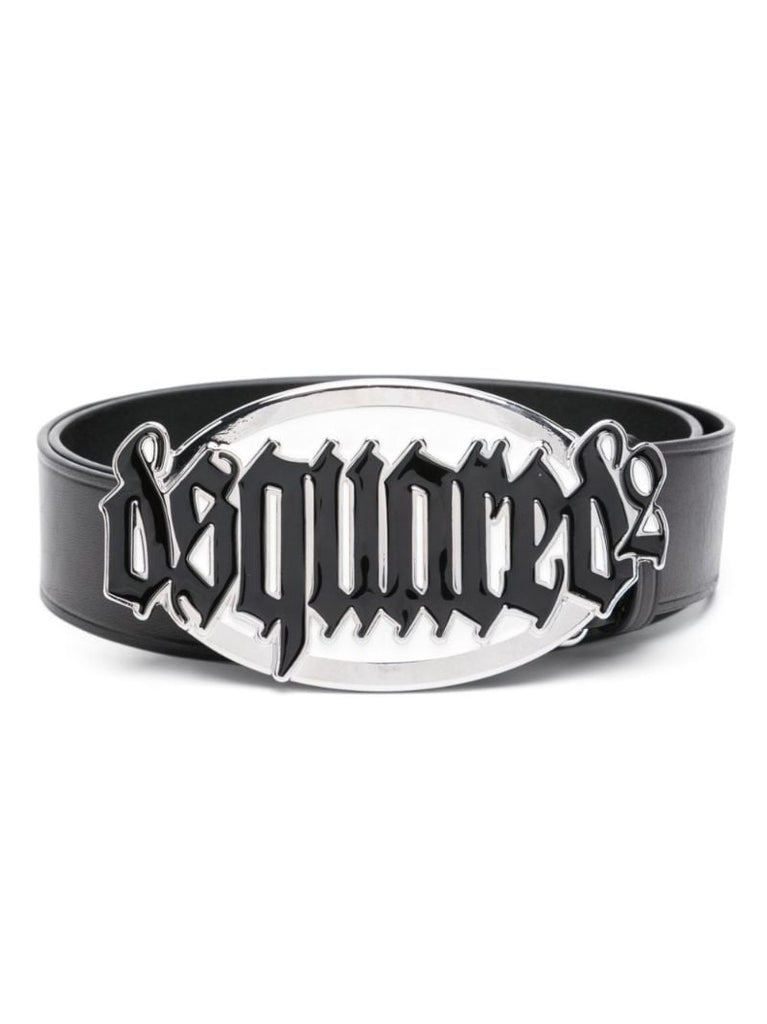 Black Logo-buckle Belt