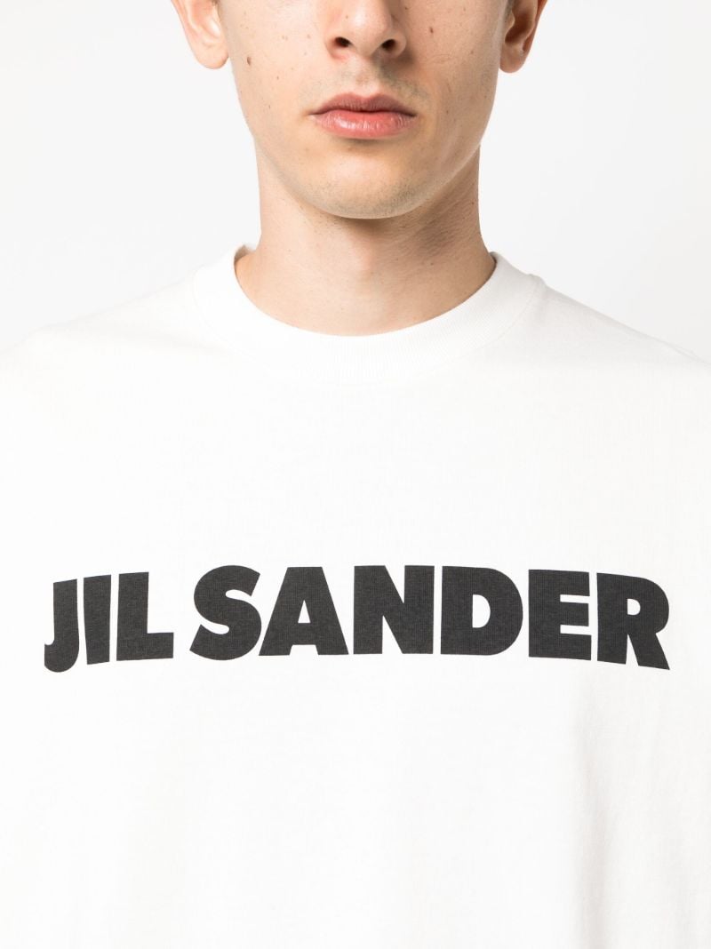 White Logo-print Long-sleeved T-shirt