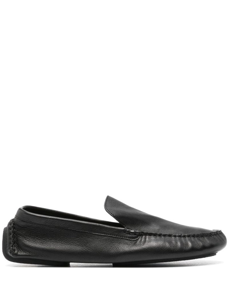 Black Lucca Leather Loafers