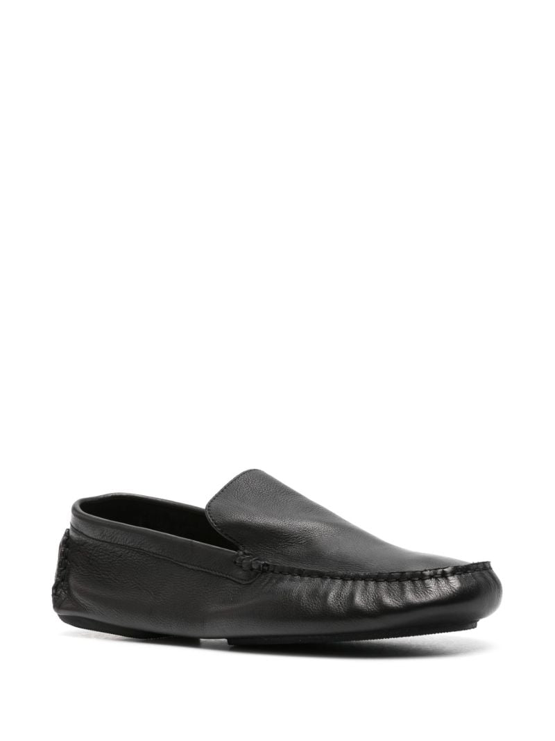 Black Lucca Leather Loafers