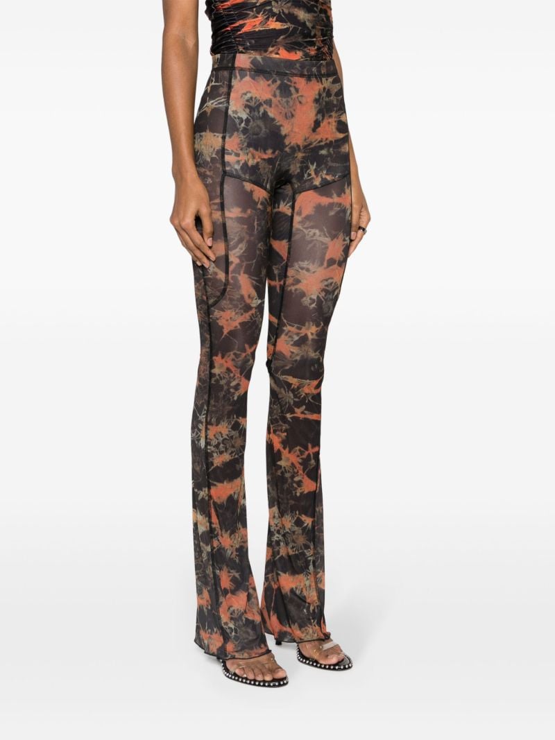 Black Halcyon Acid Flame-print Leggings