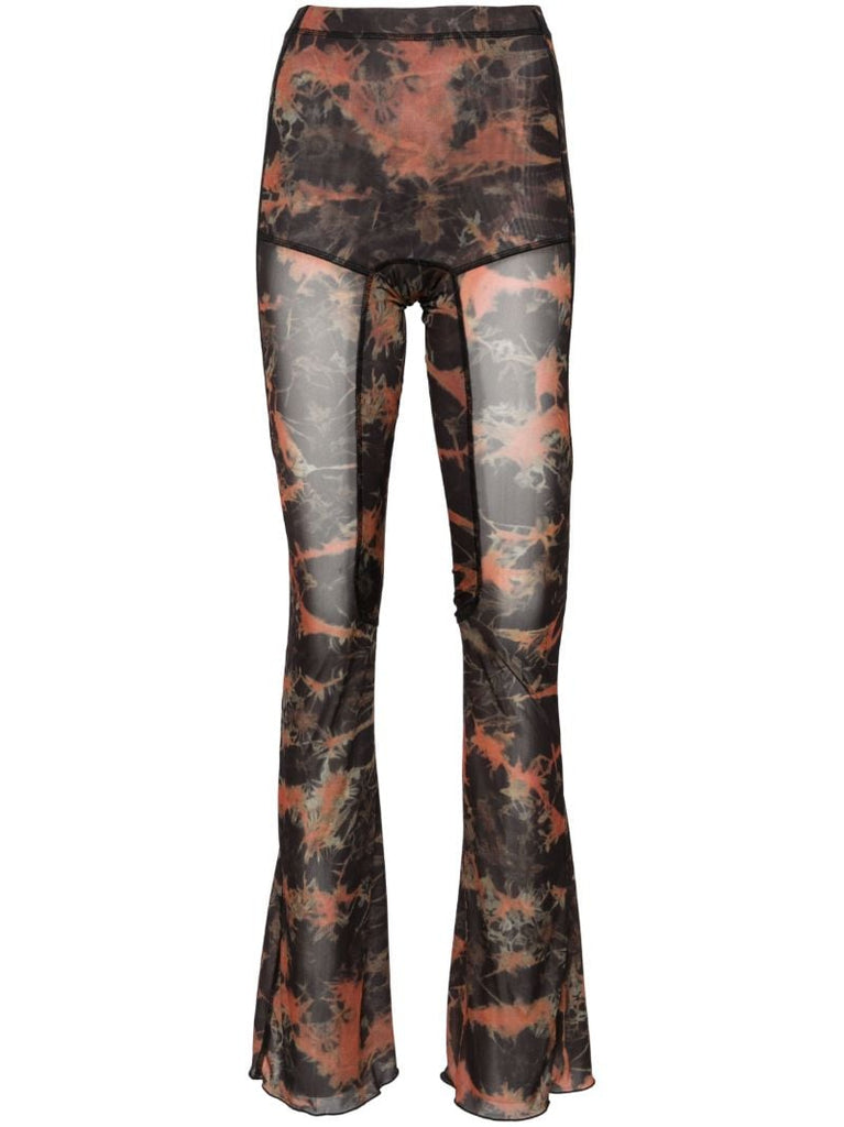 Black Halcyon Acid Flame-print Leggings