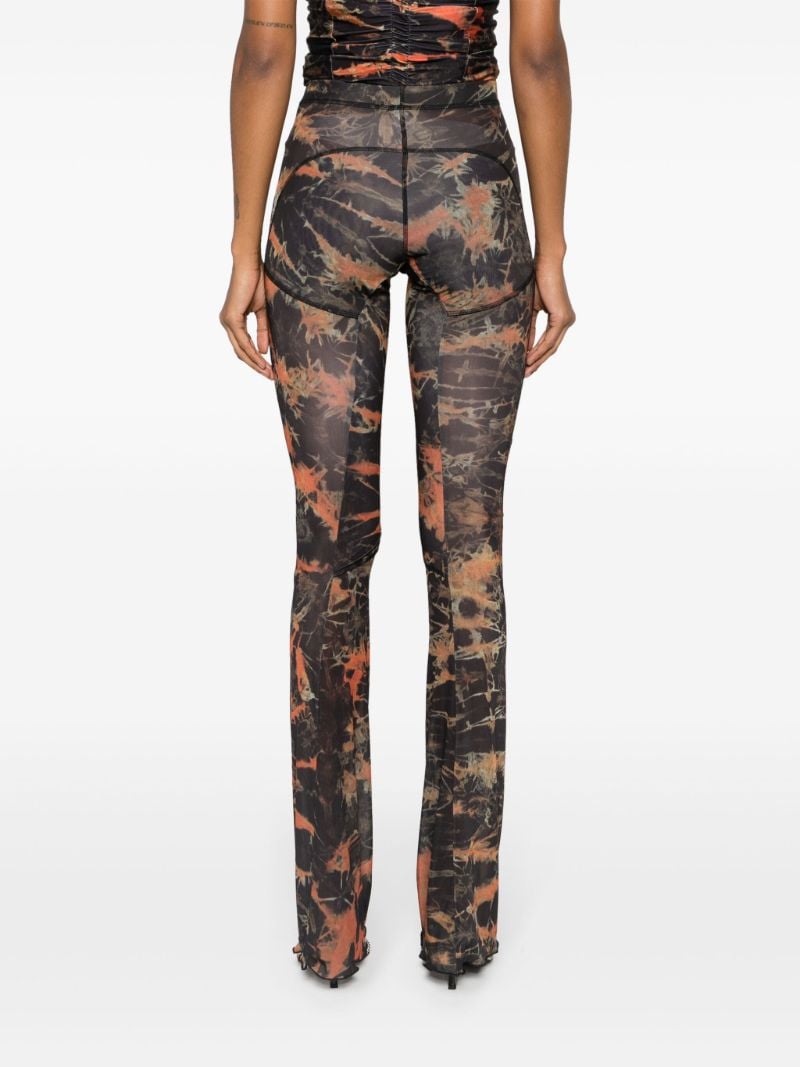 Black Halcyon Acid Flame-print Leggings