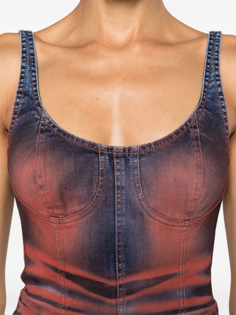 Red Harley Denim Crop Top