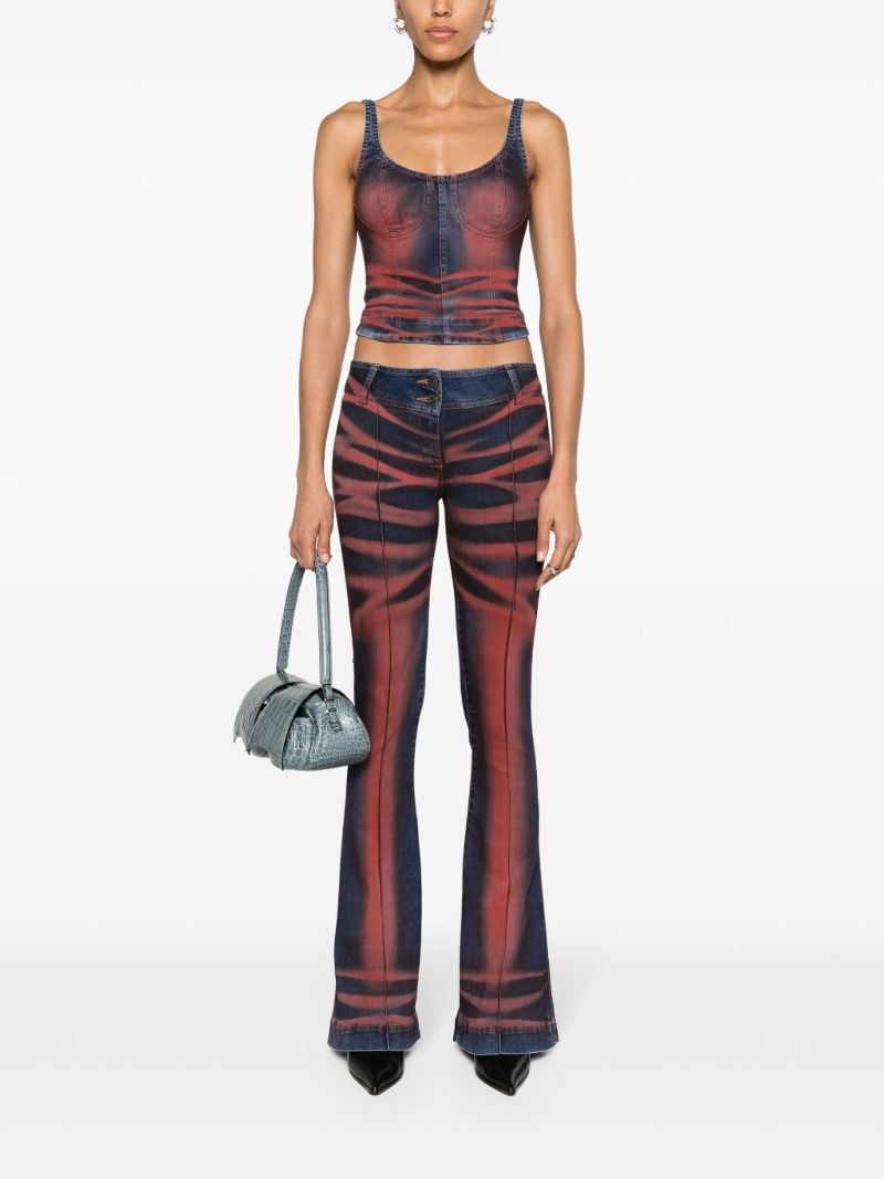 Red Harley Denim Crop Top