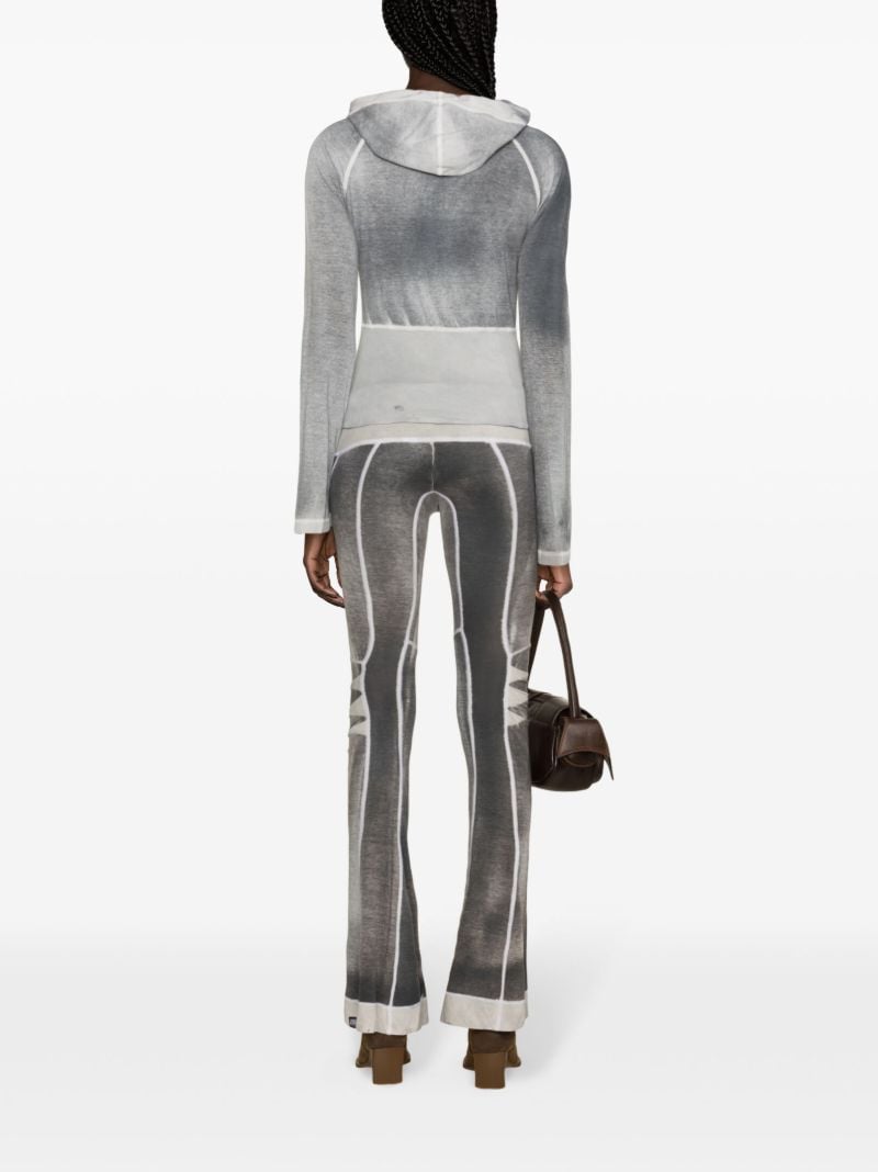 Grey Raze Panelled Flared Trousers