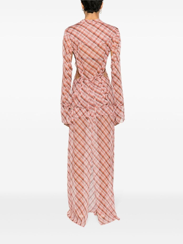 Pink Thrall Checked Blouse