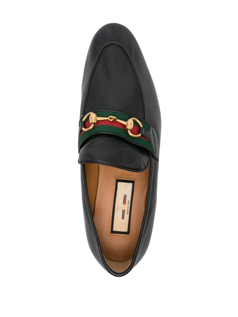 Black Horsebit Leather Loafers