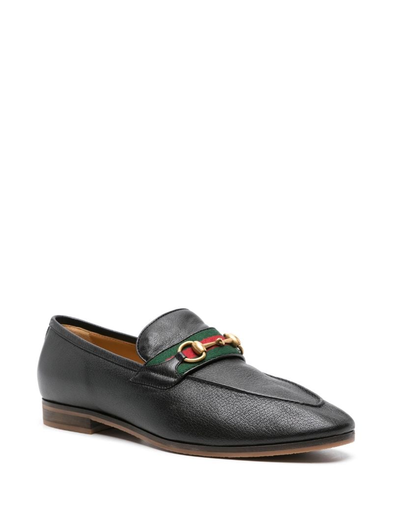 Black Horsebit Leather Loafers