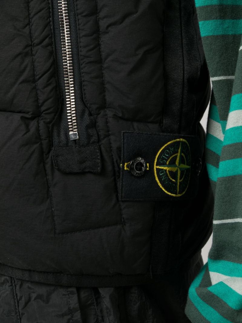 Black Seamless Tunnel Down-tc Gilet