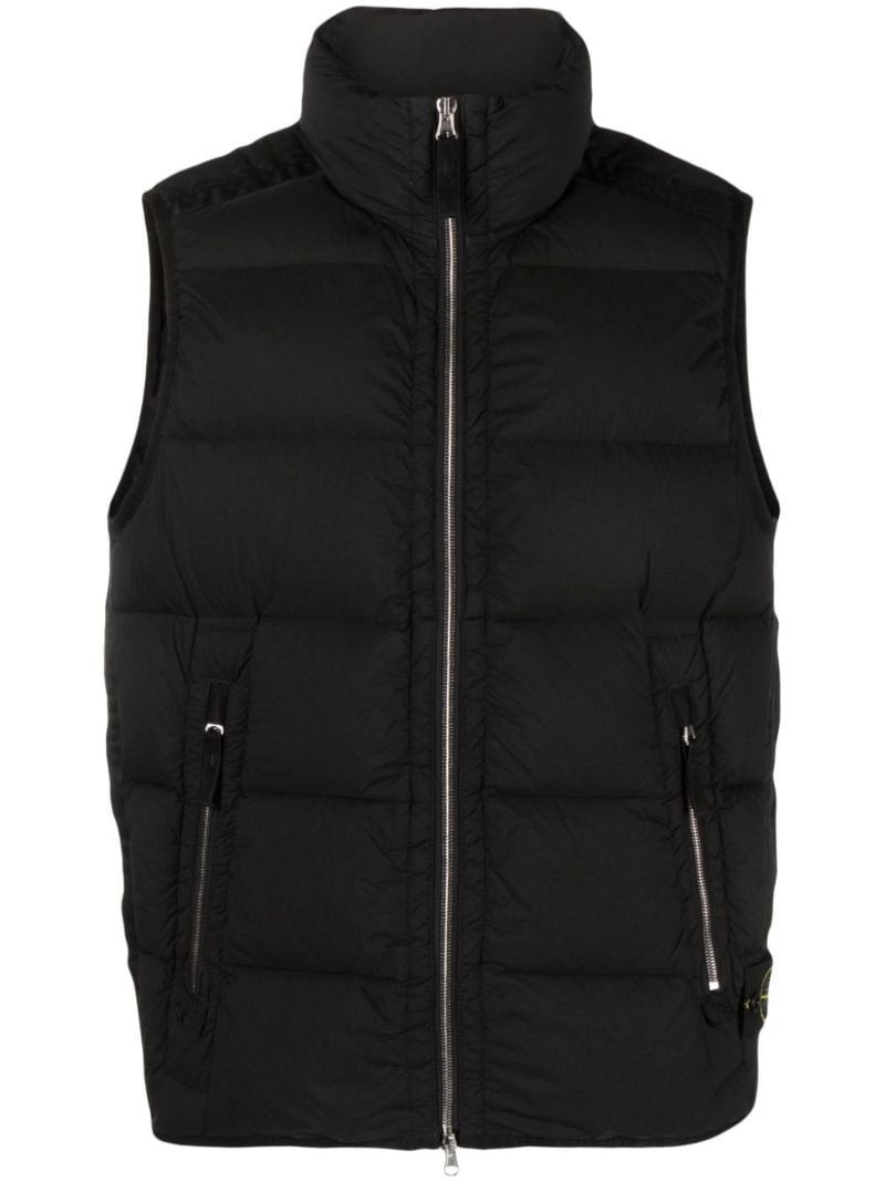 Black Seamless Tunnel Down-tc Gilet
