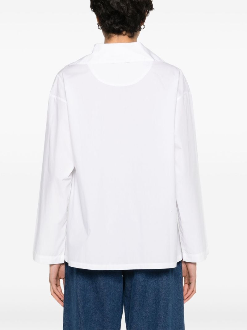 White Bonnie Lace-up Cotton Shirt