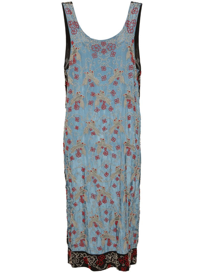 Blue Beaded Tropicbird Duo Dress