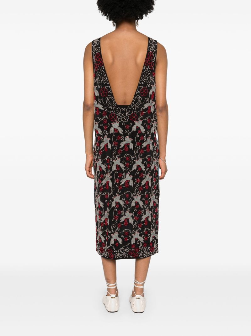 Blue Beaded Tropicbird Duo Dress