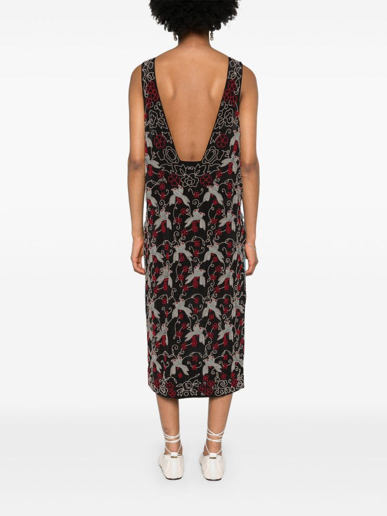 Blue Beaded Tropicbird Duo Dress
